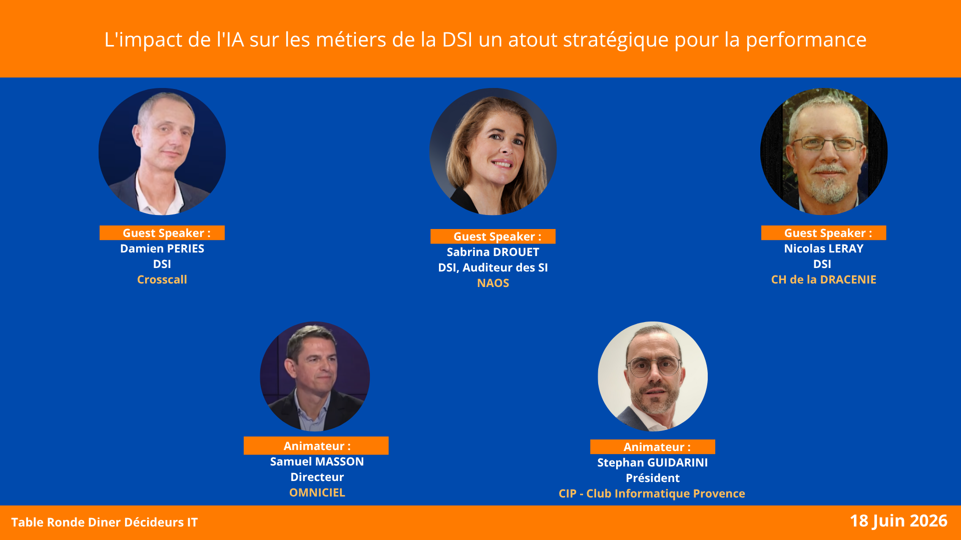 Soirée Décideurs IT – 18 juin 2026 – COMPLET