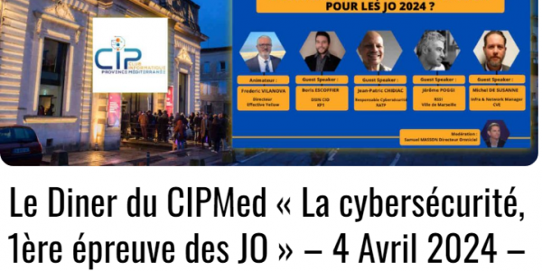 Article IT for Business : Dîner Des Décideurs IT– La cybersécurité, première épreuve des Jeux Olympiques
